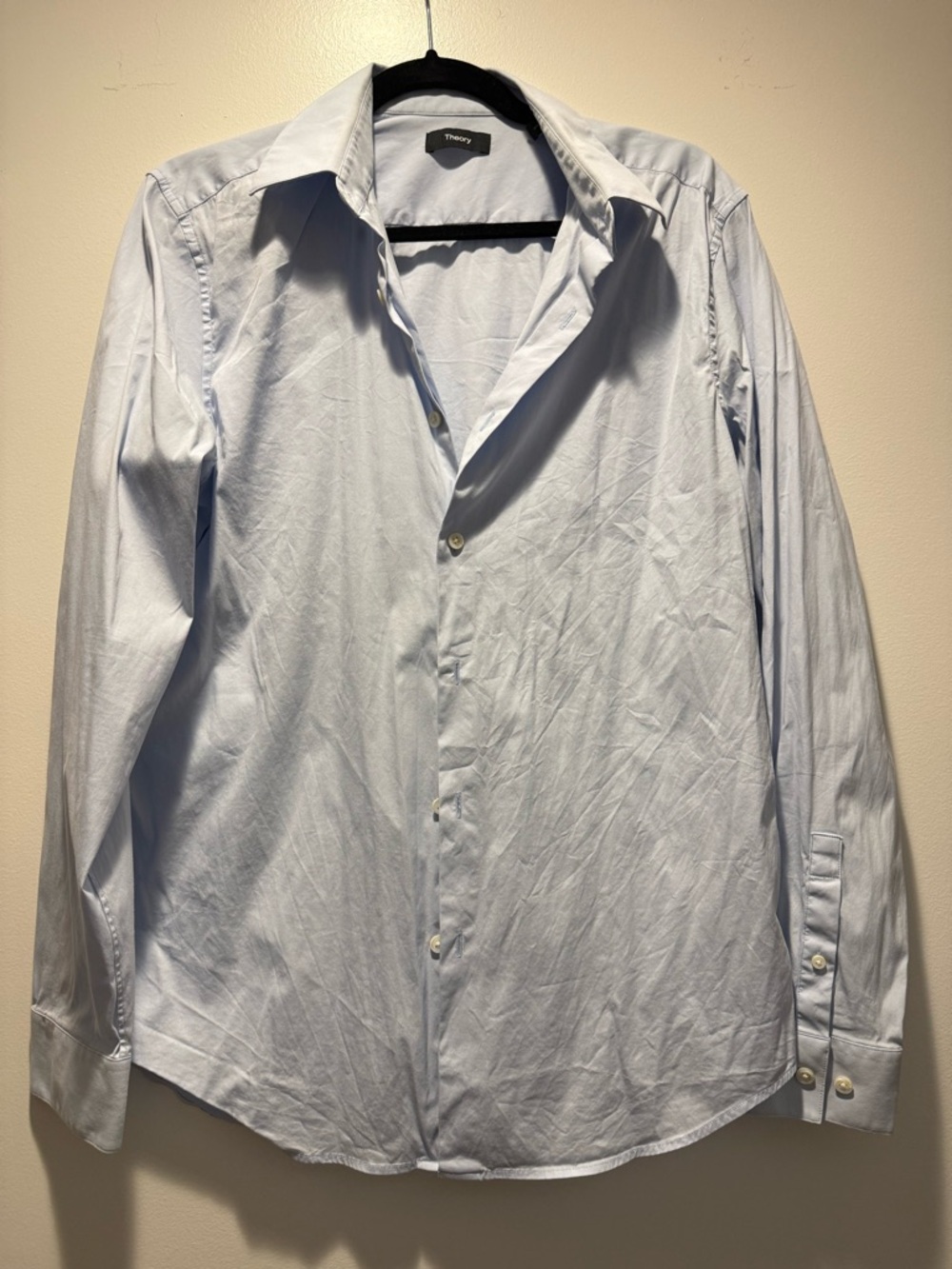 Theory Men's Pale Blue Dress Shirt